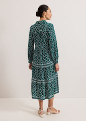 Tiered Midi Dress - Green