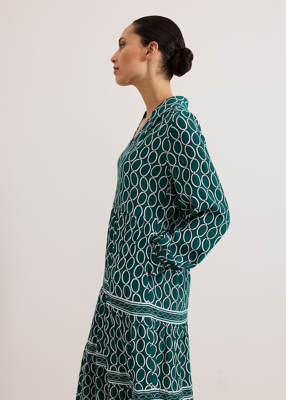 Tiered Midi Dress - Green
