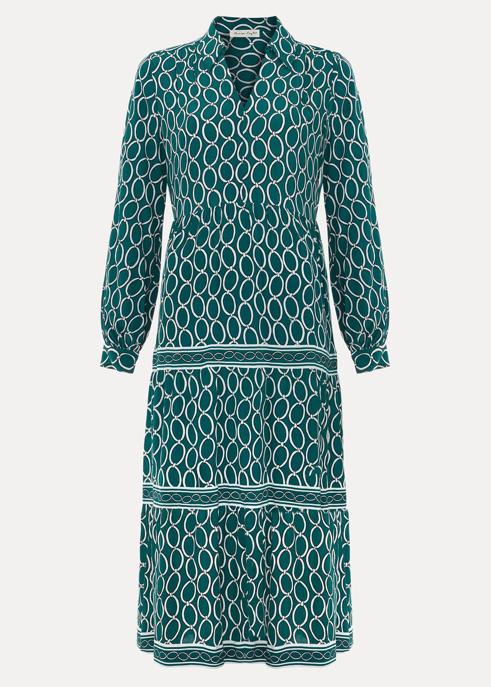 Tiered Midi Dress - Green