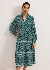 Petite Tiered Dress - Green