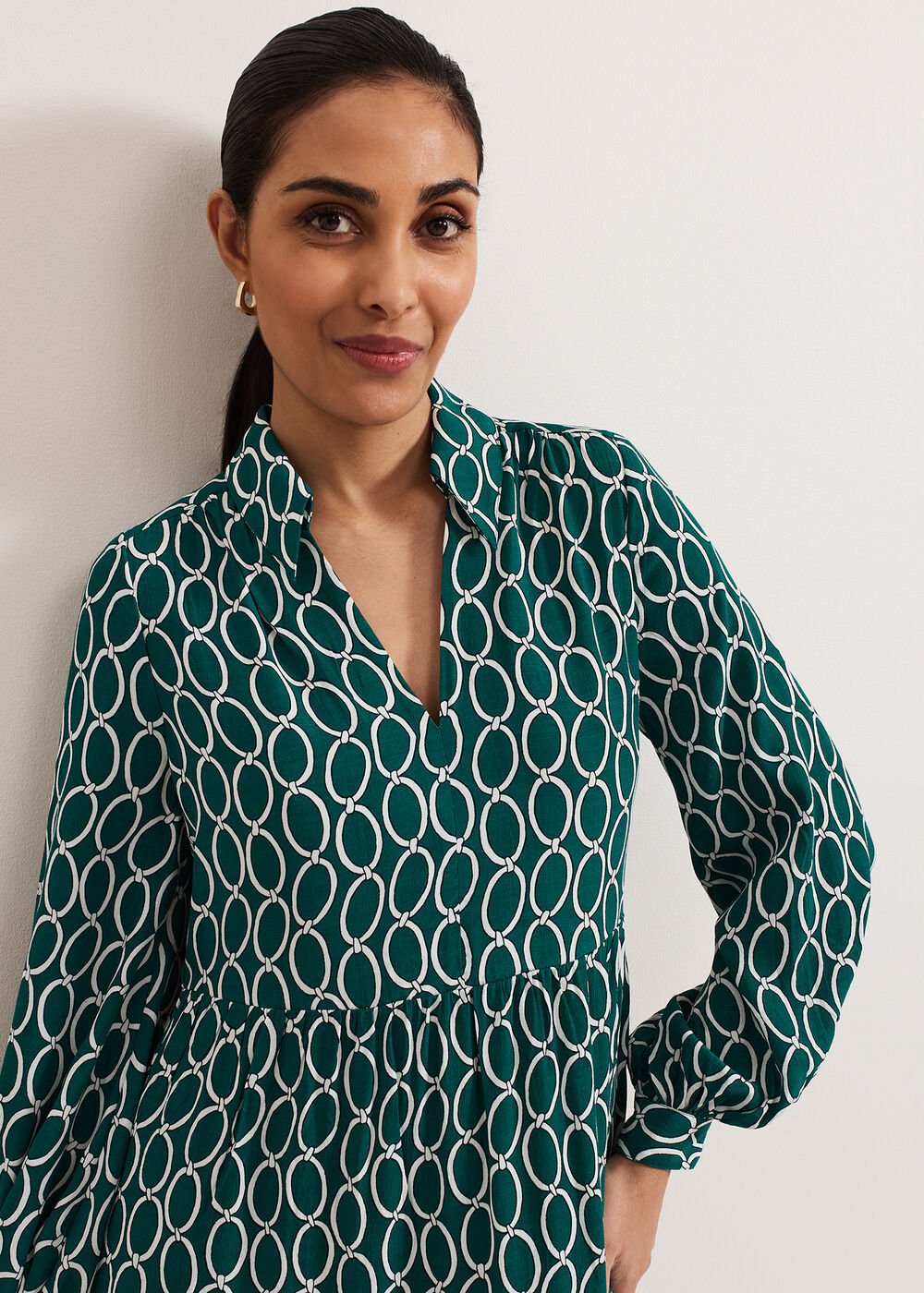 Petite Tiered Dress - Green