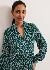 Petite Tiered Dress - Green