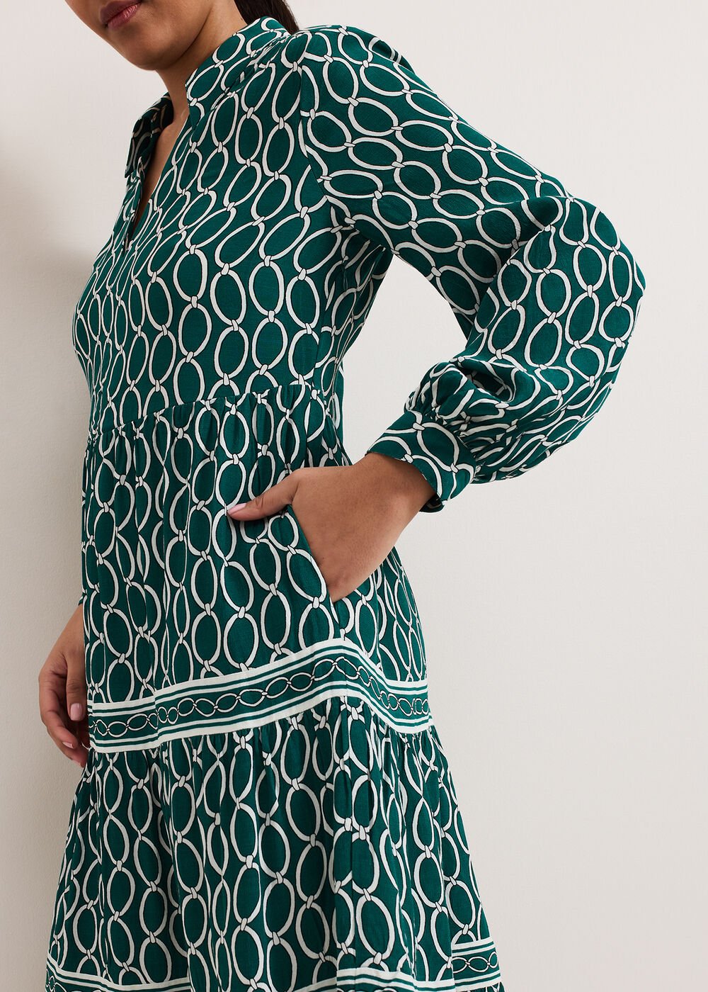 Petite Tiered Dress - Green