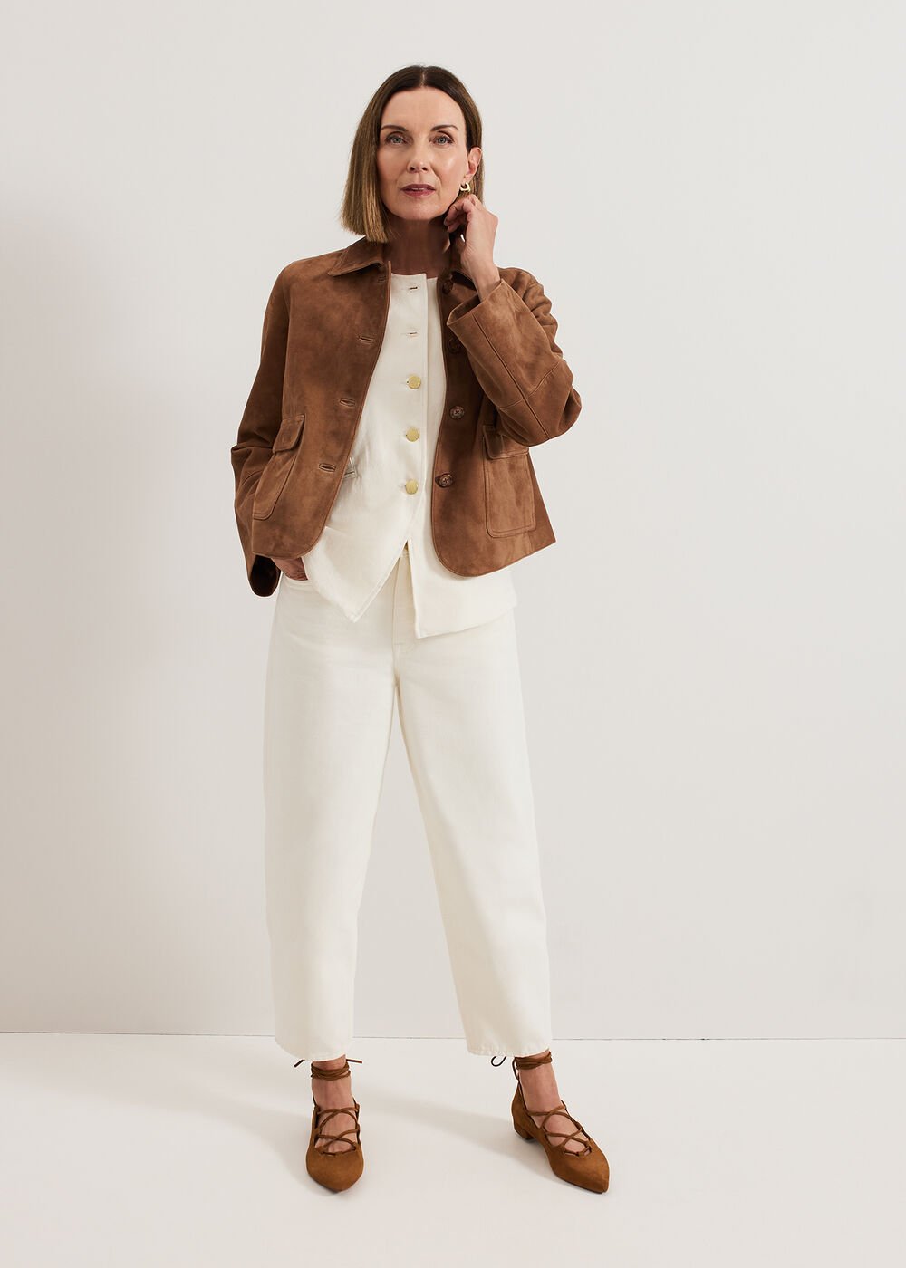 Sophia Denim Waistcoat - Ivory