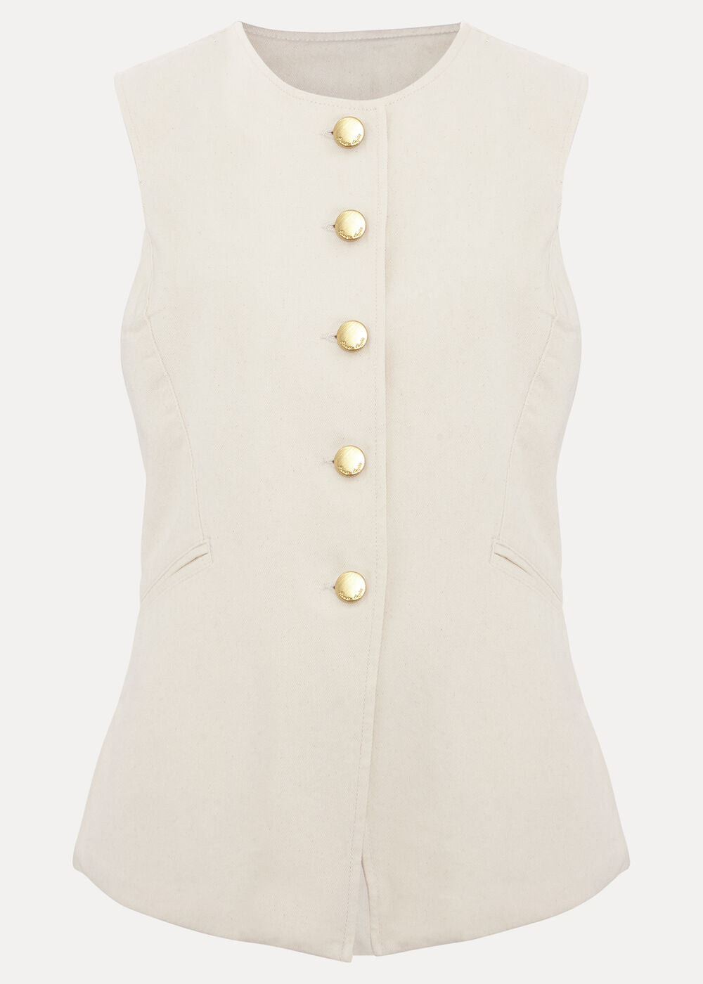 Sophia Denim Waistcoat - Ivory