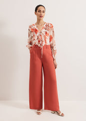 Lottie Linen Trouser - Brown