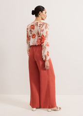Lottie Linen Trouser - Brown