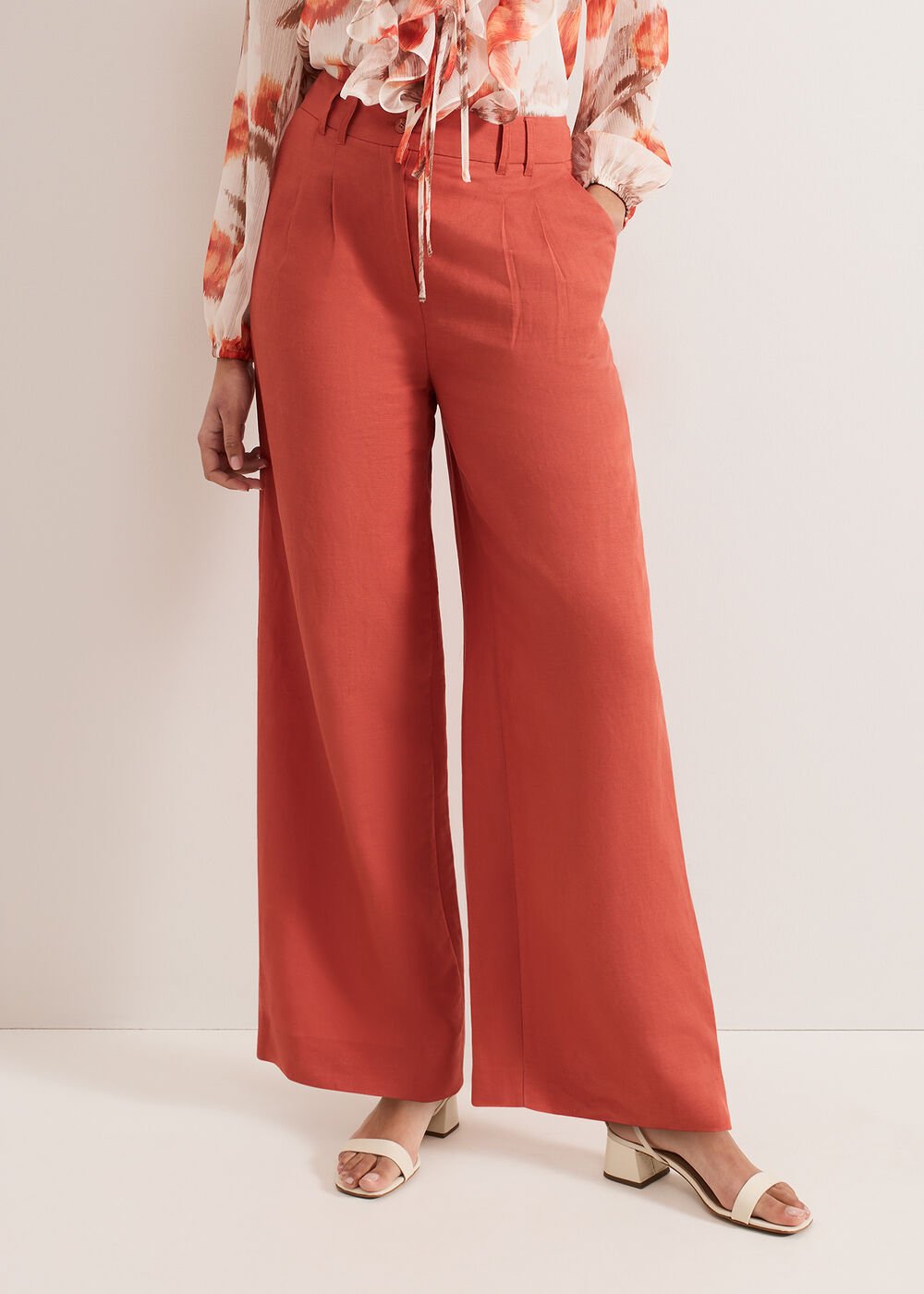 Lottie Linen Trouser - Brown