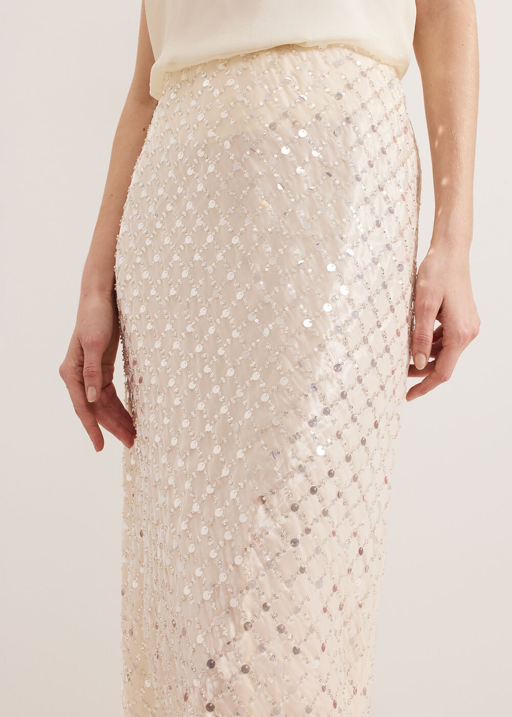 Alma Pencil Skirt - Neutral