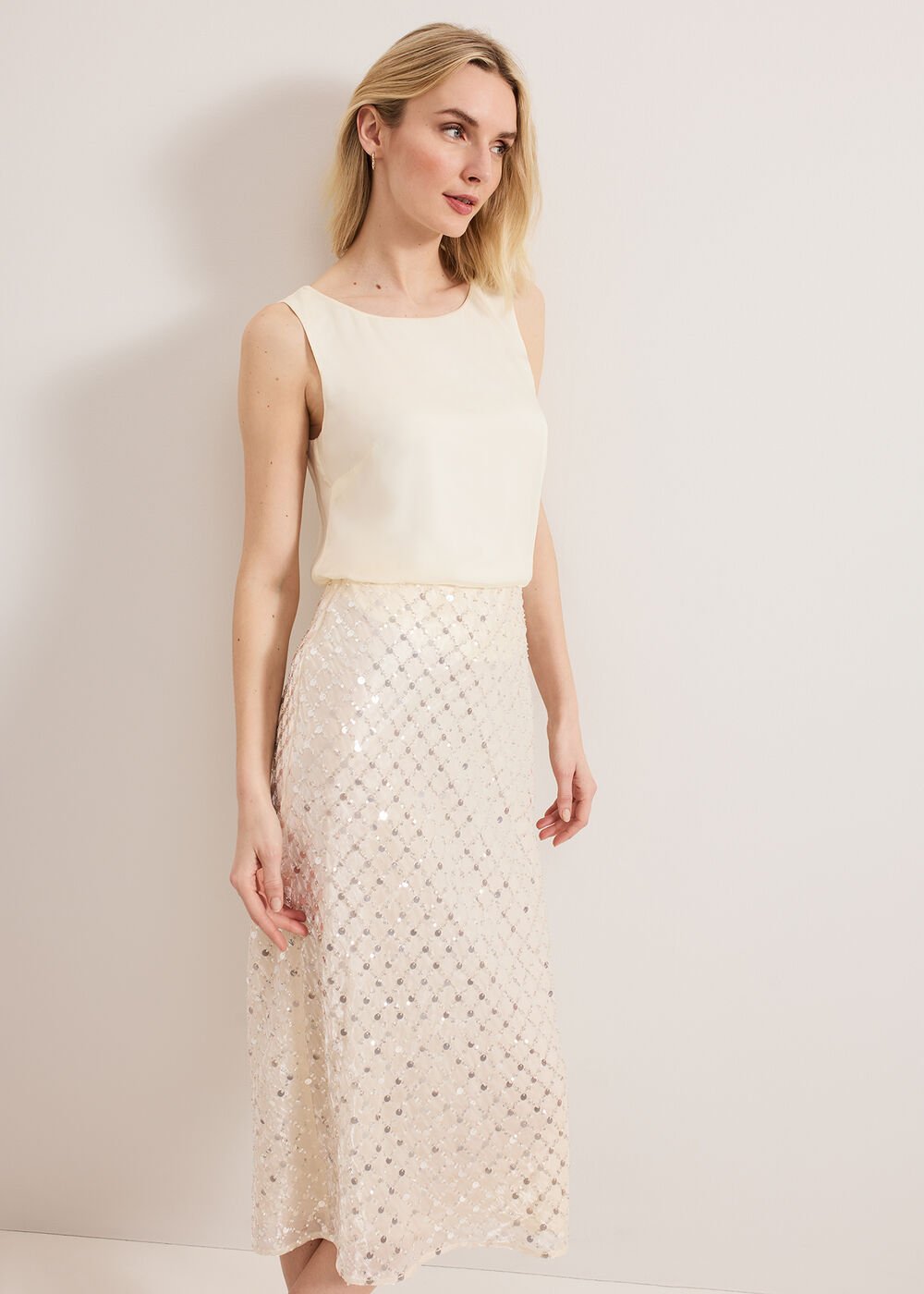 Alma Pencil Skirt - Neutral