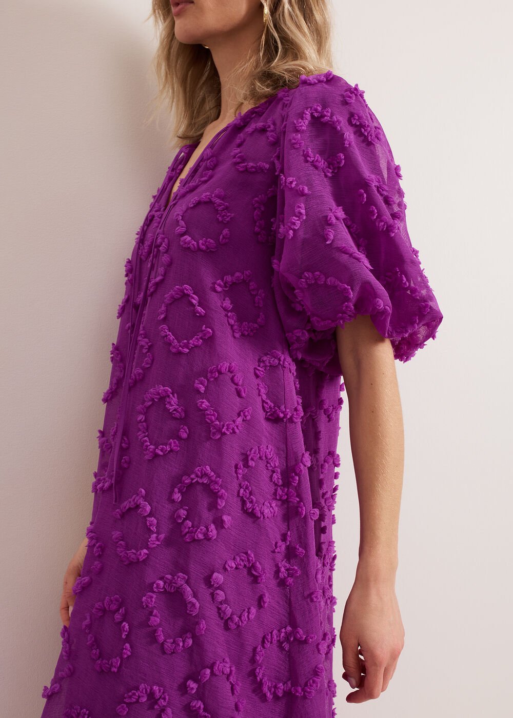 Bella Midi Dress - Purple