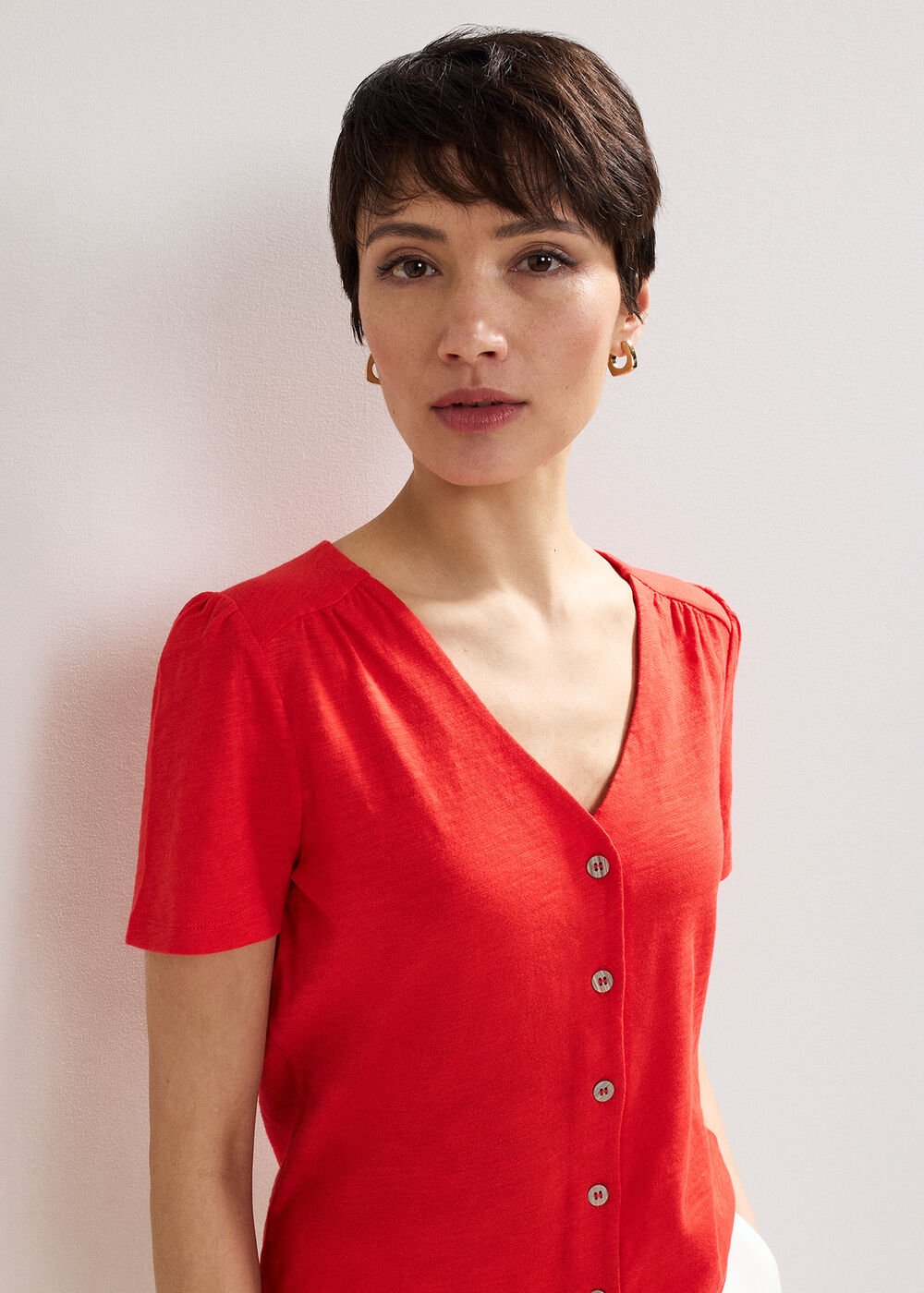 Lorenna Jersey Top - Red