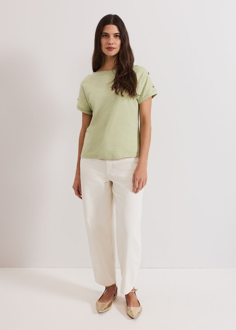 Suzie Button Top - Green