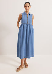 Blakely Midi Dress - Blue
