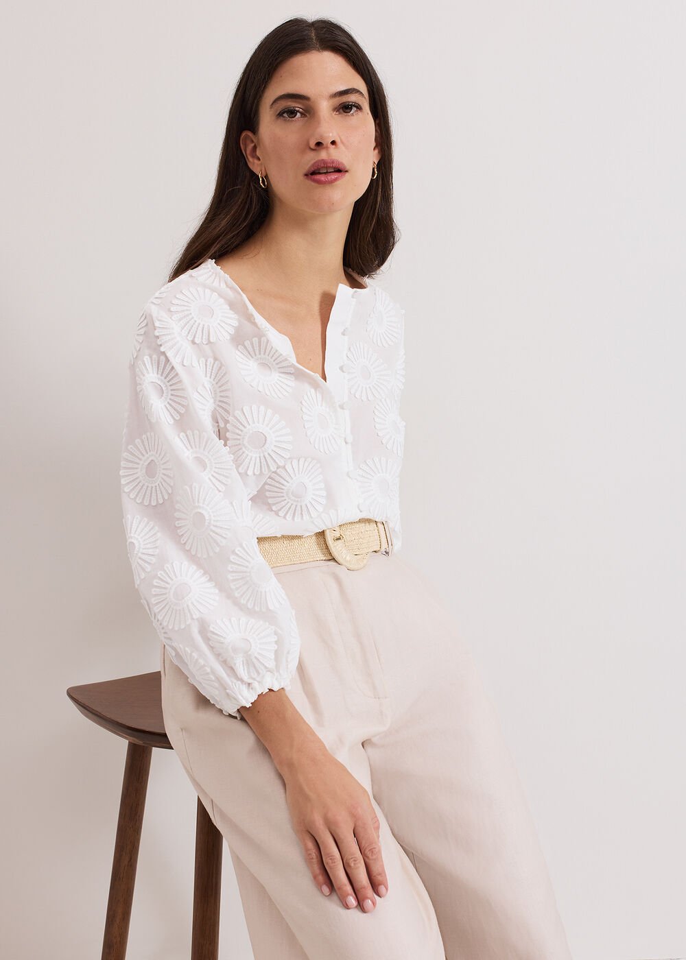 Daisy Poplin Blouse - Ivory