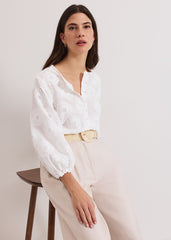 Daisy Poplin Blouse - Ivory