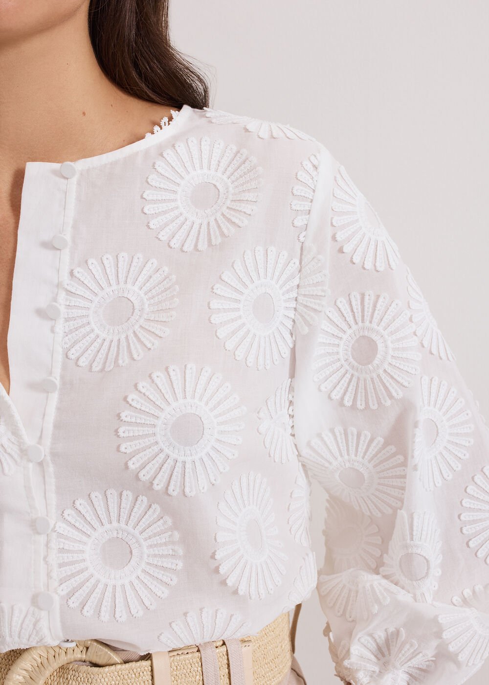 Daisy Poplin Blouse - Ivory