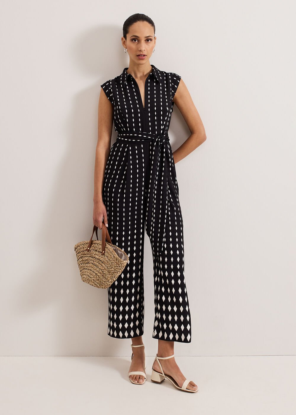 Delina Geo Jumpsuit - Black