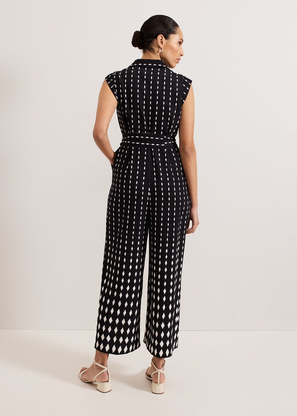 Delina Geo Jumpsuit - Black