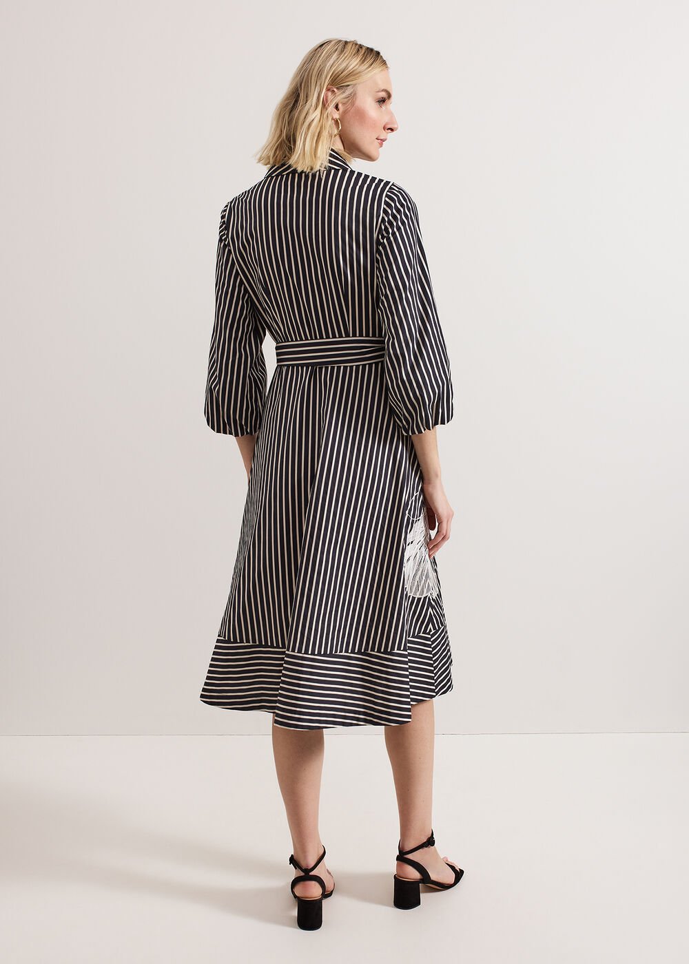 Corina Stripe Dress - Black