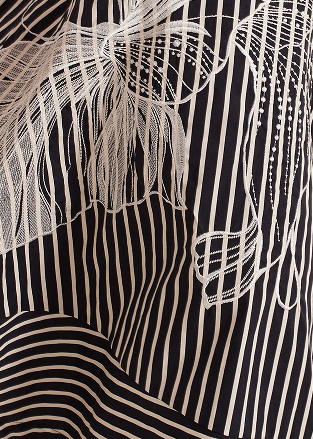 Corina Stripe Dress - Black