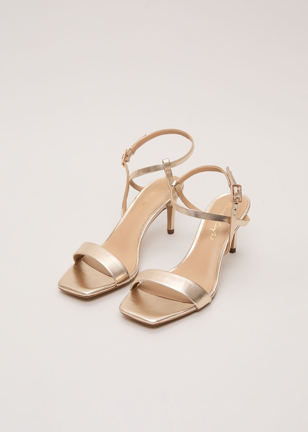 Gold Strappy Sandal - Gold