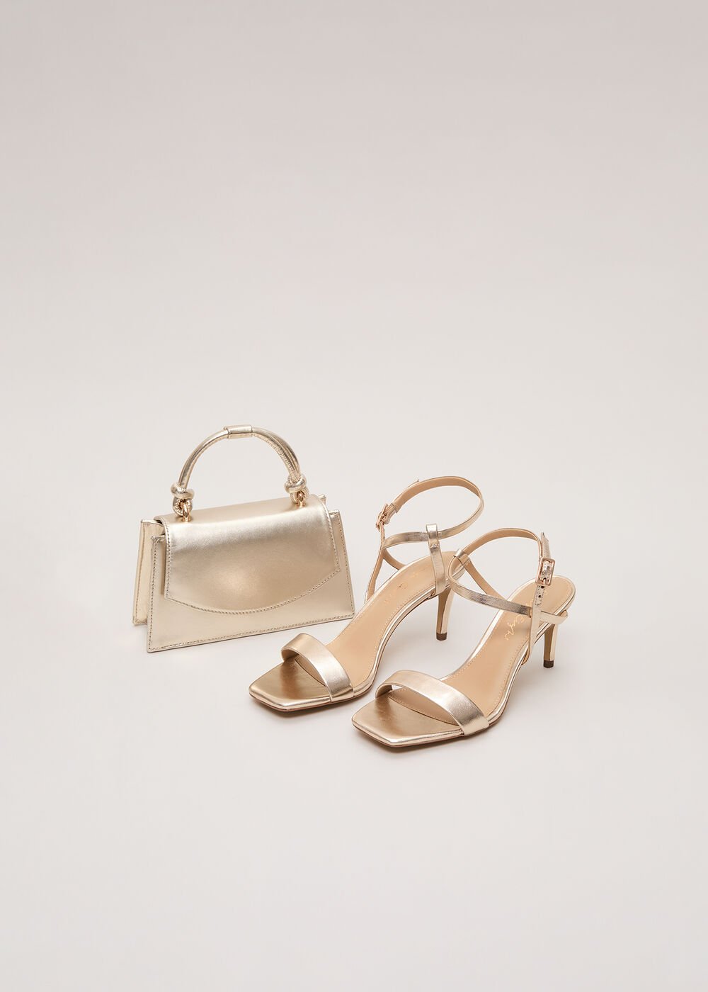 Gold Strappy Sandal - Gold