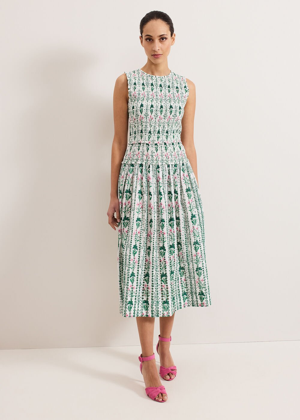 Chiara Floral Dress - Ivory