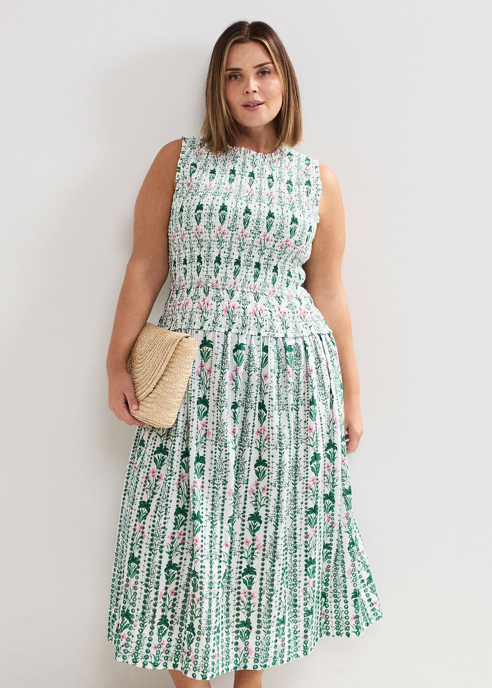 Chiara Floral Dress - Ivory