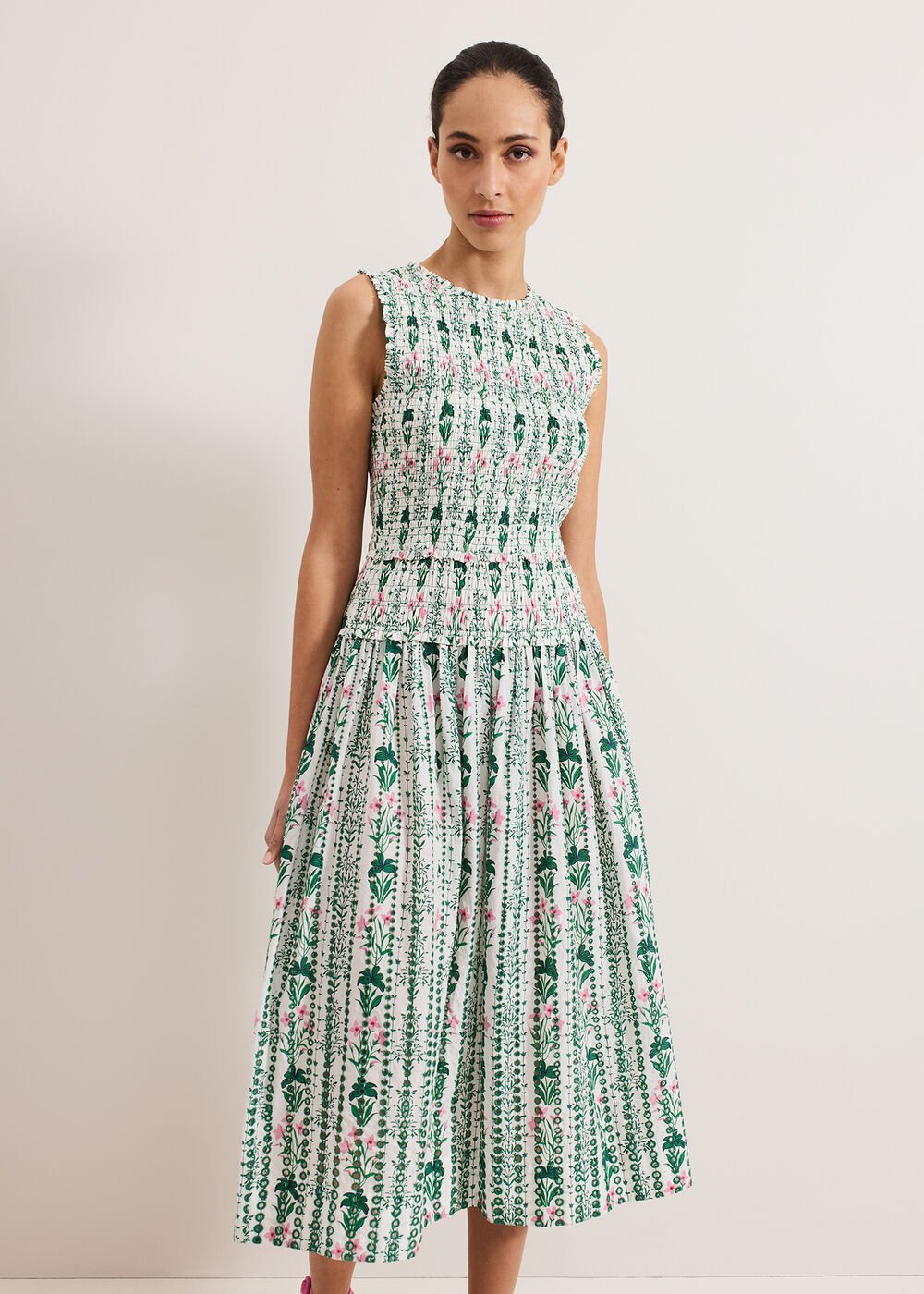 Chiara Floral Dress - Ivory