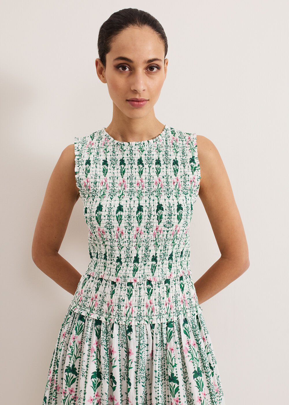 Chiara Floral Dress - Ivory