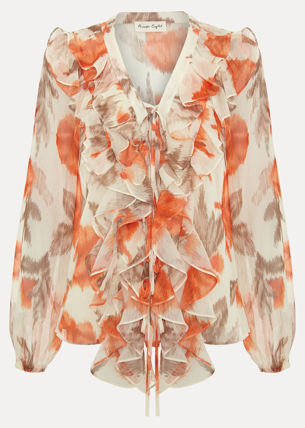 Ivana Printed Blouse - Orange