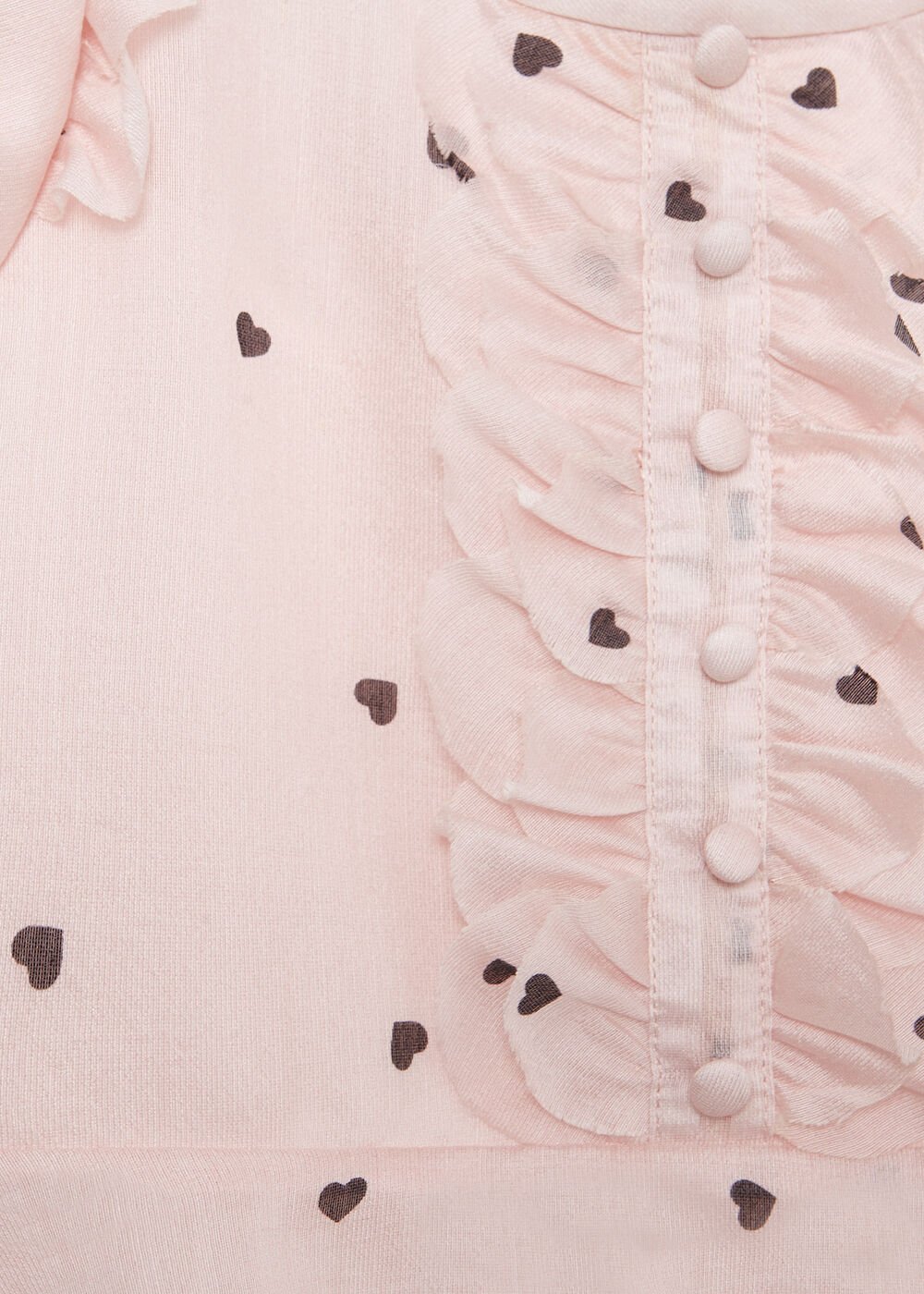 Bebe Heart Dress - Pale Pink