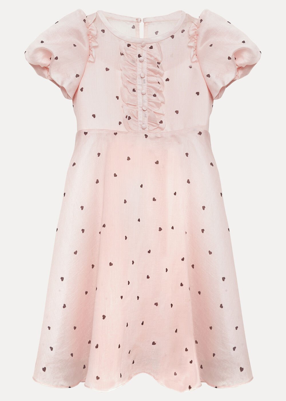 Bebe Heart Dress - Pale Pink