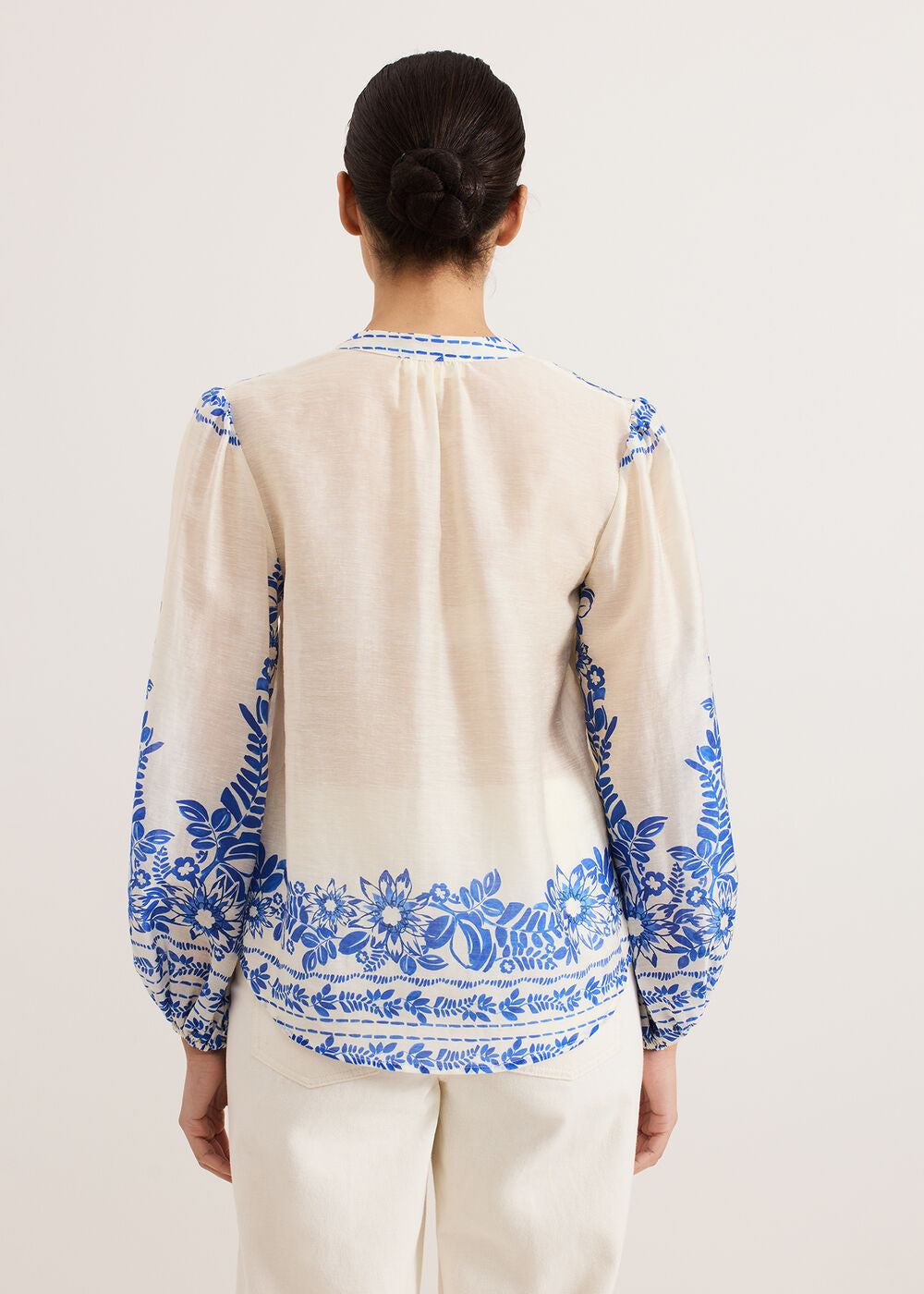 Marisa Linen Blouse - Blue