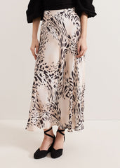 Orla Animal Skirt - Black/Ivory