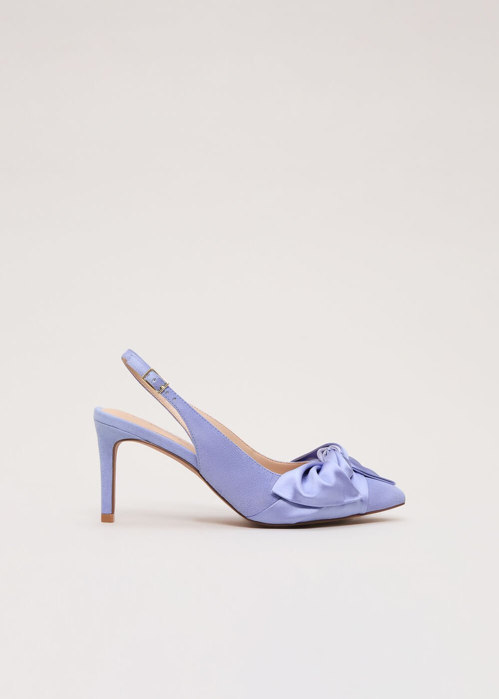 Twist Slingback Heels - Pale Blue