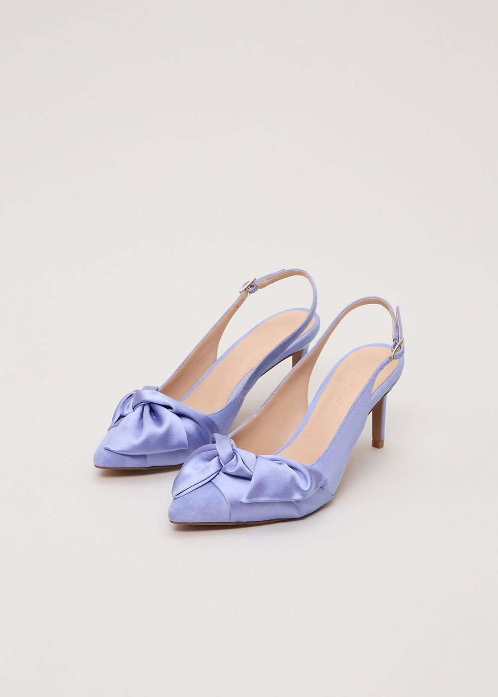 Twist Slingback Heels - Pale Blue