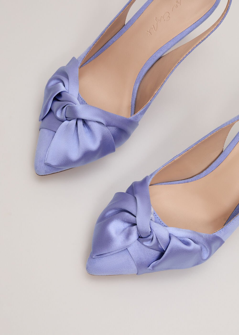 Twist Slingback Heels - Pale Blue