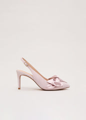 Twist Slingback Heels - Antique Rose