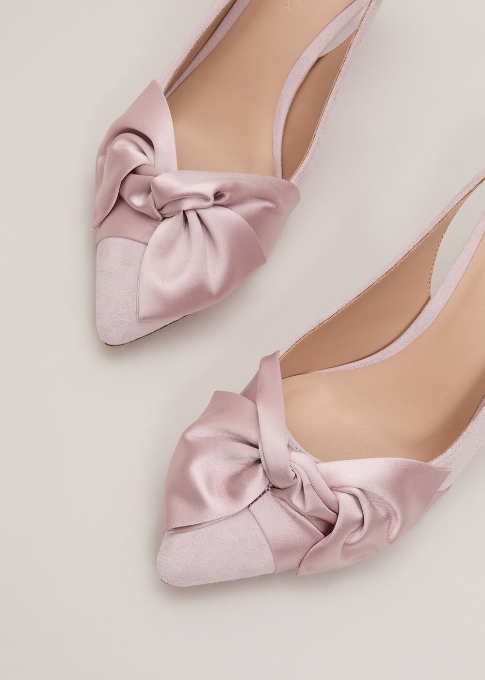 Twist Slingback Heels - Antique Rose