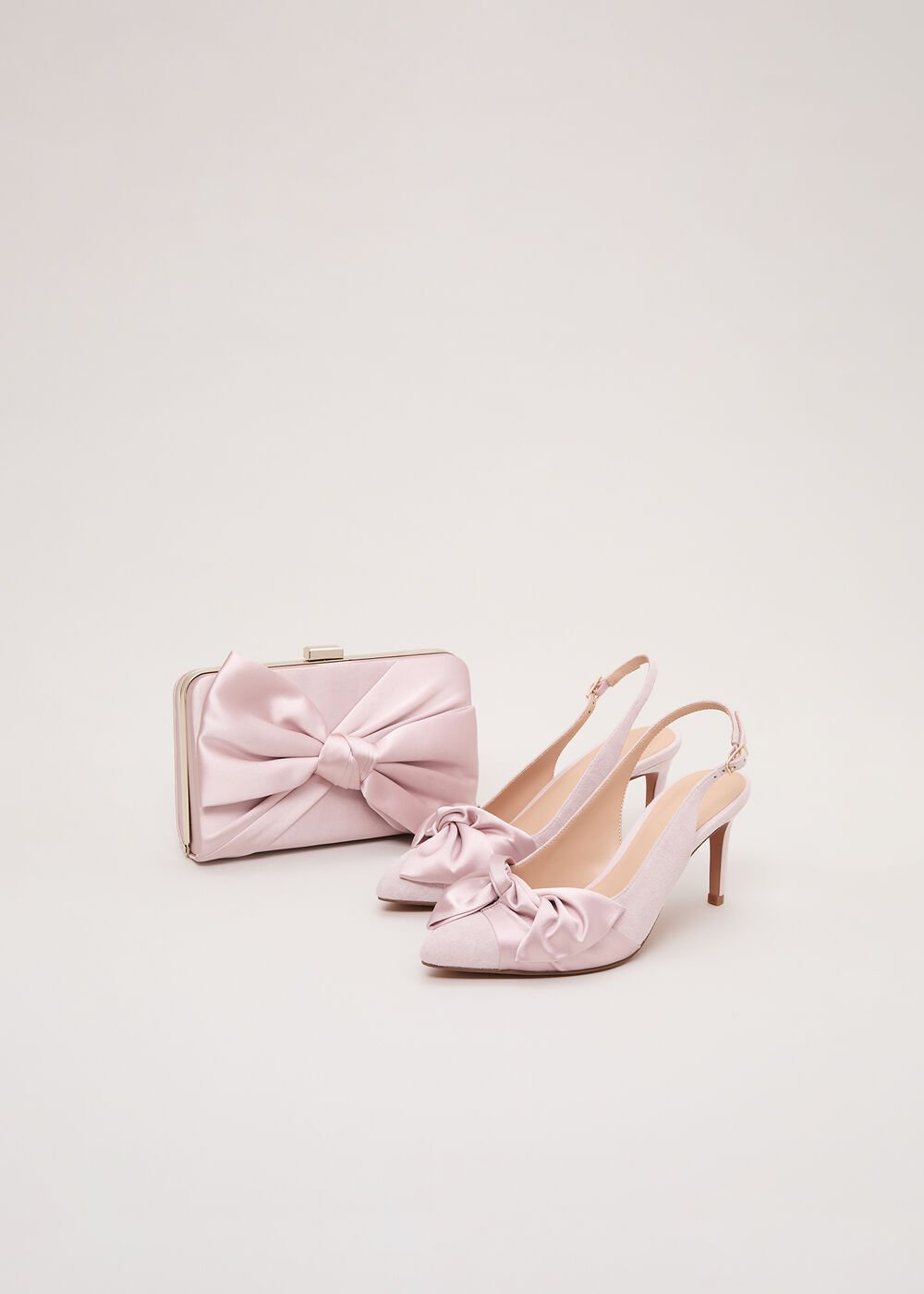 Twist Slingback Heels - Antique Rose