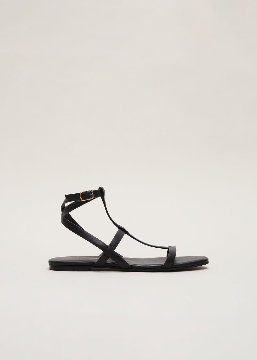 Strappy Flat Sandals - Black