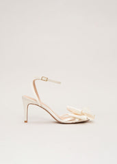 Pearl Bow Sandals - Ivory