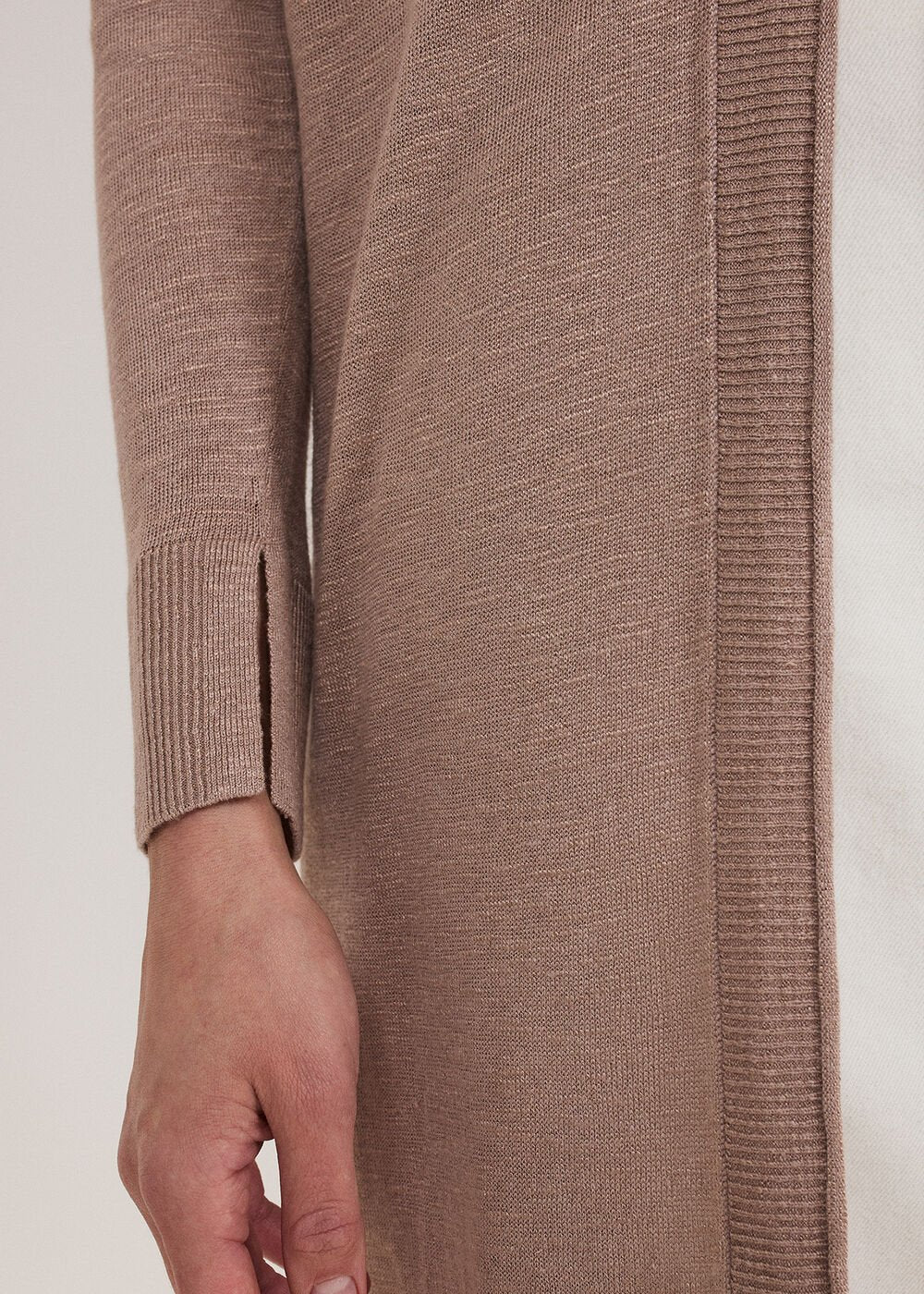 Tasha Linen Cardigan - Brown