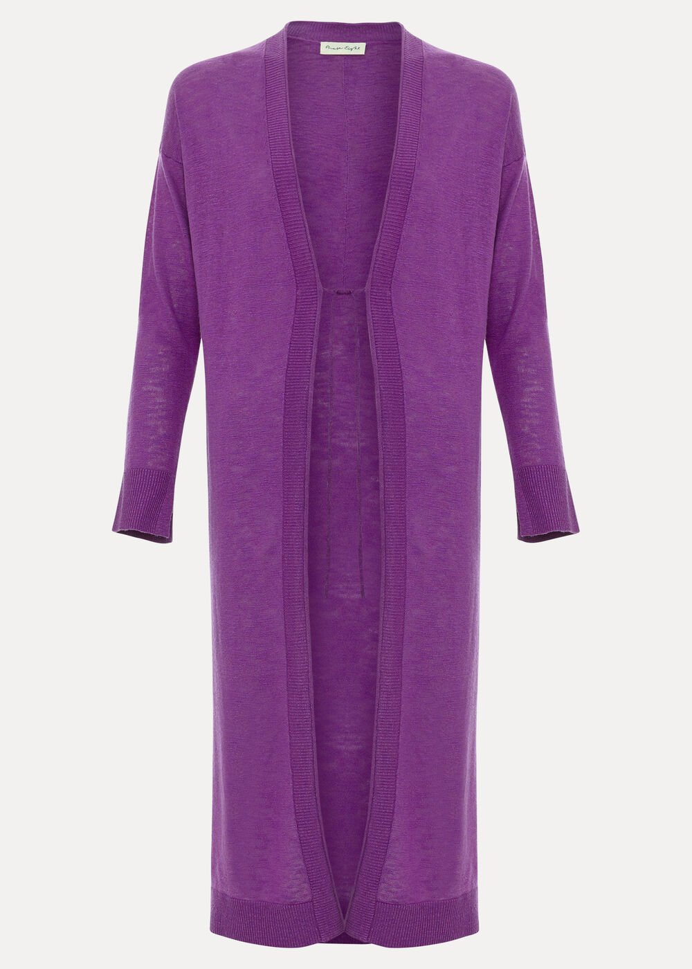 Tasha Linen Cardigan - Purple