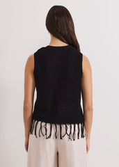 Quinn Knit Waistcoat - Black