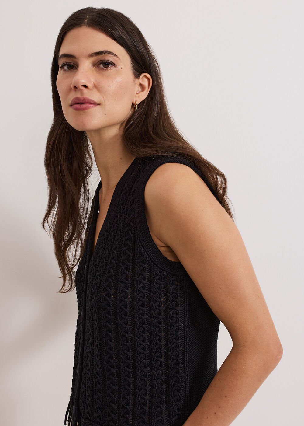 Quinn Knit Waistcoat - Black