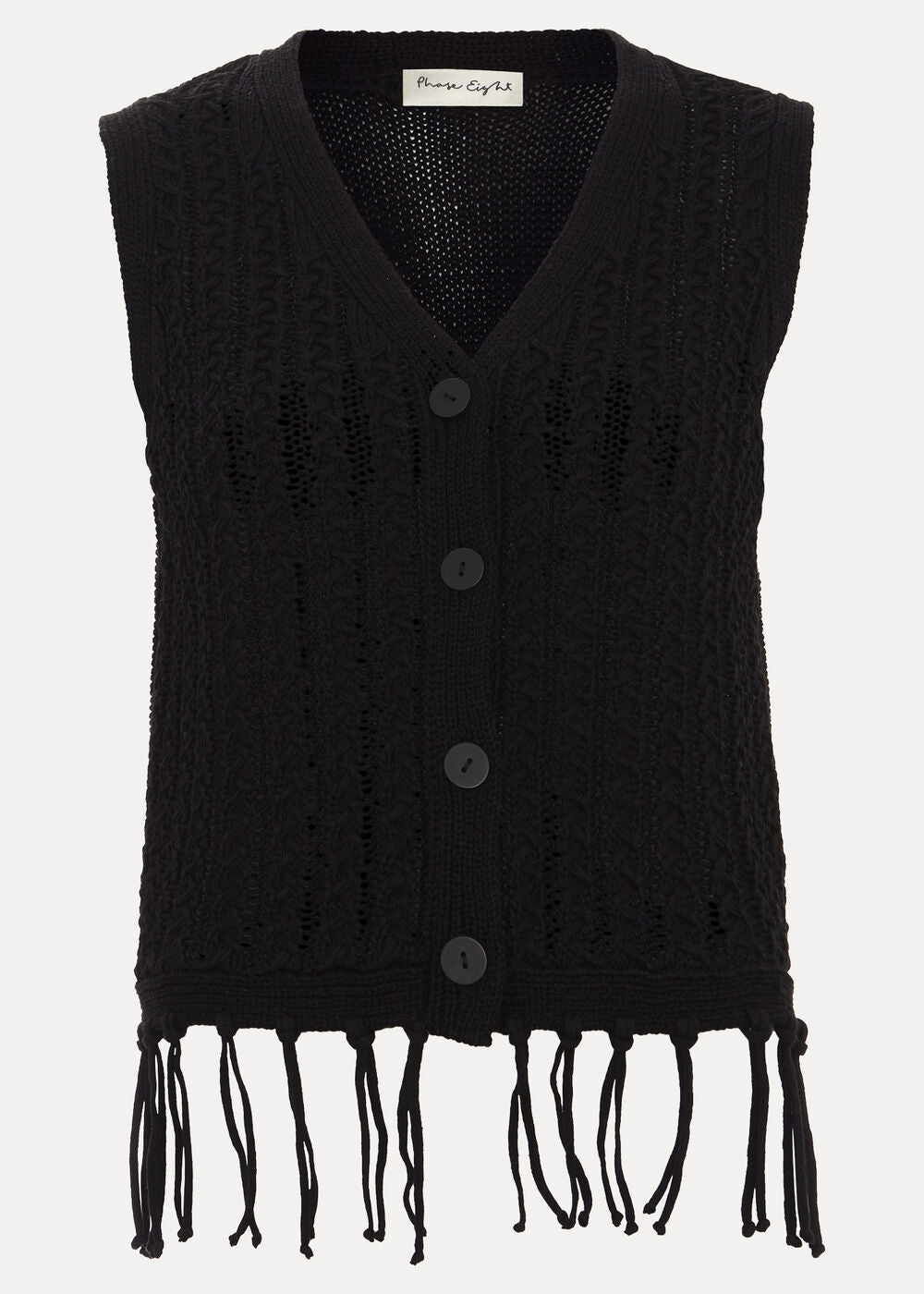 Quinn Knit Waistcoat - Black