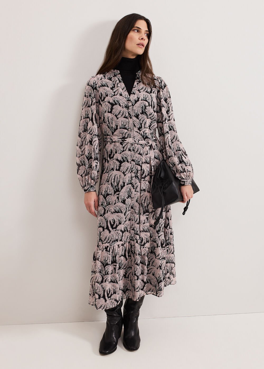 Willow Shirt Dress - Black